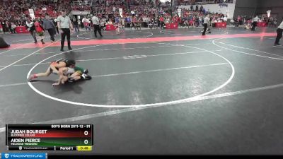 91 lbs Quarterfinal - Aiden Pierce, Melrose-Mindoro vs Judah Bourget, Bloomer Colfax