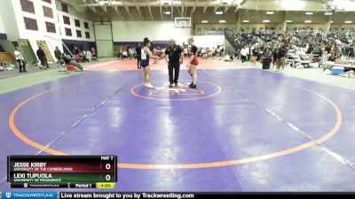 191 lbs Champ. Round 2 - Lexi Tupuola, University Of Providence vs Jesse Kirby, University Of The Cumberlands