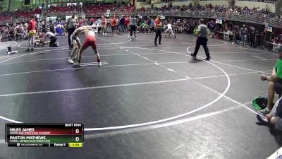 112 lbs Champ. Round 2 - Paxton Mathews, O`Neill Leprechaun Wrestling vs Miles James, Siouxland Wrestling Academy