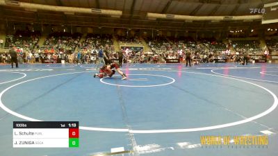 100 lbs Quarterfinal - Landon Schulte, Purler Wrestling, Inc vs JEREMIAH ZUNIGA, Socal Grappling Club