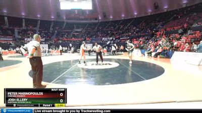 3A 195 lbs Champ. Round 1 - Peter Marinopoulos, Chicago (Marist) vs Josh Ellery, Hoffman Estates (H.S.)