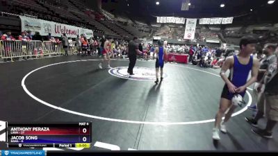 152 lbs Round 3 (16 Team) - Anthony Peraza, LAWA vs Jacob Song, BAWA