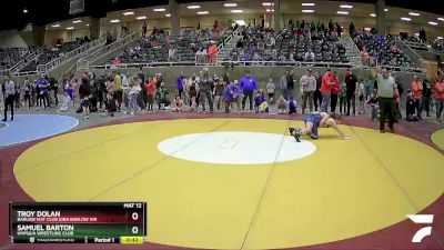 98 lbs Cons. Round 3 - Troy Dolan, Barlow Mat Club (DBA Barlow Wr vs Samuel Barton, Umpqua Wrestling Club