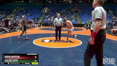 113 lbs Quarterfinals (8 Team) - Hunter Hayes, Jacksonville (H.S.) vs Jason Hampton, Joliet (Catholic Academy)