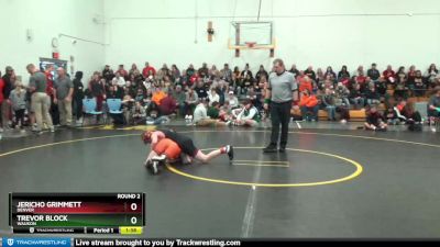 DIVISION 1 lbs Round 2 - Trevor Block, Waukon vs Jericho Grimmett, Denver