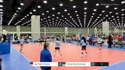 top flight 18 theta vs Prime time 18 orange - 2022 JVA World Challenge presented by Nike - Expo Only