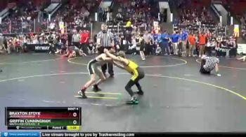 60 lbs Semis & 1st Wrestleback (8 Team) - Braxton Stoyk, Jackson Northwest vs Griffin Cunningham, South Lyon Matcats
