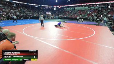 D3-195 lbs Quarterfinal - Mitchell Thompson, Kewaunee vs Jordan Platner, Cedar Grove-Belgium