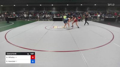 160 lbs Consi Of 8 #2 - Aliya Whaley, TN vs Sarah Henckel, CT