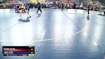 116 lbs Round 1 (16 Team) - Elisha Allen, Colorado Mesa University vs Abby Duke, Elmira College