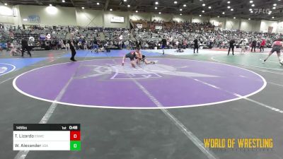 145 lbs Consi Of 8 #2 - Truman Lizardo, East Nicolaus Wrestling Club vs Wyatt Alexander, USA Gold