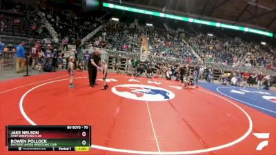 70 lbs Cons. Round 2 - Jake Nelson, Cody Wrestling Club vs Bowen Pollock, Eastside United Wrestling Club