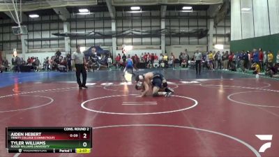 141 lbs Cons. Round 2 - Tyler Williams, Roger Williams University vs Aiden Hebert, Trinity College (Connecticut)