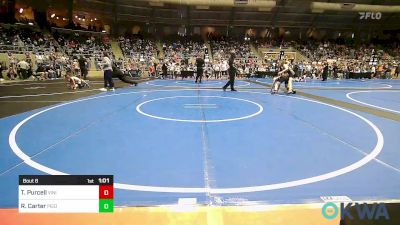 92 lbs Round Of 32 - Ty Purcell, Vinita Kids Wrestling vs Ryder Carter, Piedmont