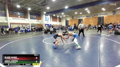 106 lbs Cons. Round 3 - Diego Cortes, Rancho Bernardo vs Slade Hanes, La Quinta L (La Quinta)