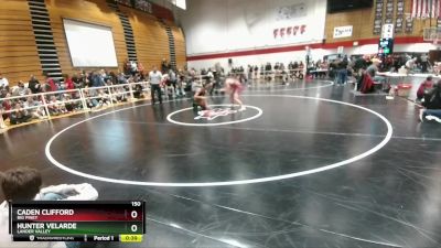 150 lbs Cons. Round 4 - Hunter Velarde, Lander Valley vs Caden Clifford, Big Piney