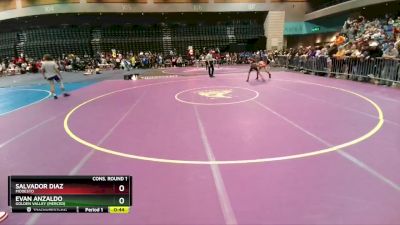 106 lbs Cons. Round 1 - Evan Anzaldo, Golden Valley (Merced) vs Salvador Diaz, Modesto