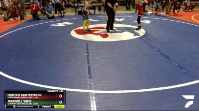 84 lbs Semifinal - Hunter Gortemaker, Team Braves Wrestling Club vs Maxwell Wine, Cowboy Kids Wrestling Club