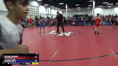 71 lbs 2nd Wrestleback (8 Team) - Elijah Jensen, Washington vs Evann Linn, Minnesota Red