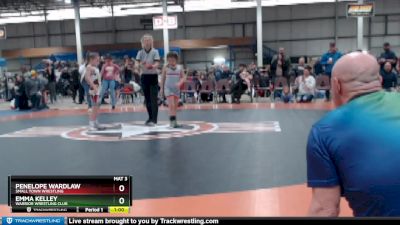 66-75 lbs Round 1 - Emma Kelley, Warrior Wrestling Club vs Penelope Wardlaw, Small Town Wrestling