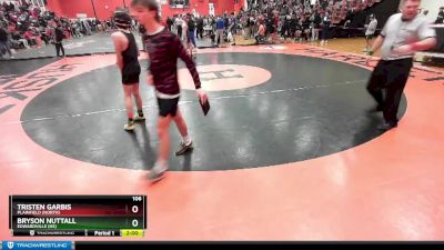 106 lbs Champ. Round 1 - Bryson Nuttall, EDWARDVILLE (HS) vs Tristen Garbis, Plainfield (NORTH)