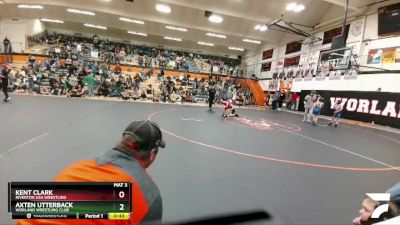 56 lbs Cons. Round 1 - Axten Utterback, Worland Wrestling Club vs Kent Clark, Riverton USA Wrestling