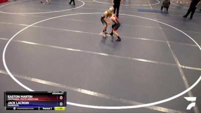 98 lbs Semifinal - Easton Martin, Centennial Youth Wrestling vs Jack LaCroix, Minnesota