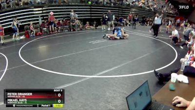 130 lbs Round 2 (6 Team) - Peter Dranger, Indiana Blue vs Mikael Hays, Nebraska Blue