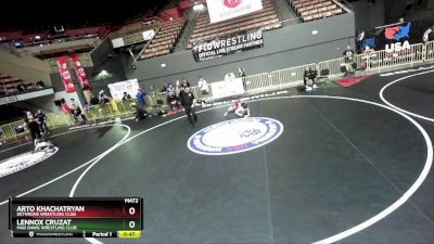 83 lbs Quarterfinal - Lennox Cruzat, Mad Dawg Wrestling Club vs Arto Khachatryan, Dethrone Wrestling Club