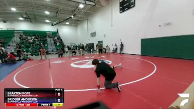 175 lbs 3rd Place Match - Braxton Pope, Diamondville Wrestling Club vs Bridger Anderson, Diamondville Wrestling Club