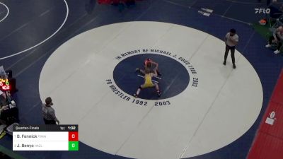 96 lbs Quarterfinal - Beau Fennick, Franklin Regional vs Jake Benyo, Hazleton