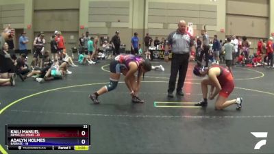 155 lbs Round 1 (8 Team) - Kaili Manuel, Metro All Stars vs Adalyn Holmes, BadBass