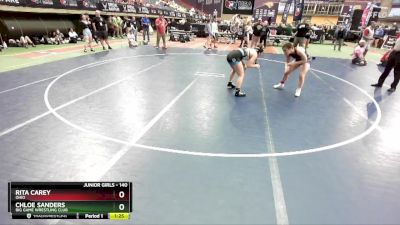 140 lbs Quarterfinal - Chloe Sanders, Big Game Wrestling Club vs Rita Carey, Ohio