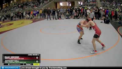 110 lbs Cons. Round 2 - Anthony Hall, North Medford Youth Wrestling vs Isaac Grimmer, Triple Crown Wrestling Club