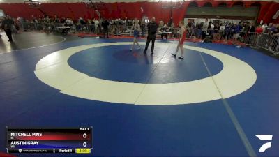 120 lbs Cons. Round 3 - Mitchell Pins, IA vs Austin Gray, WI