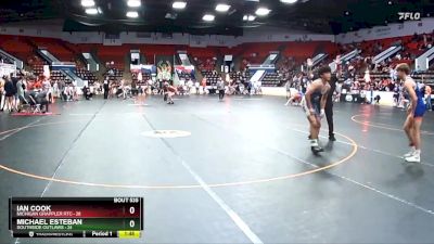 130 lbs Cons. Round 4 - Michael Esteban, SouthSide Outlaws vs Ian Cook, Michigan Grappler RTC