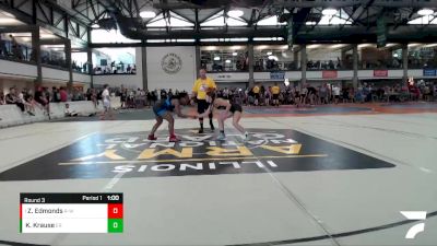 115-119 lbs Round 3 - Zion Edmonds, Lion`s Den Wrestling Academy vs Kate Krause, EBF Rockets