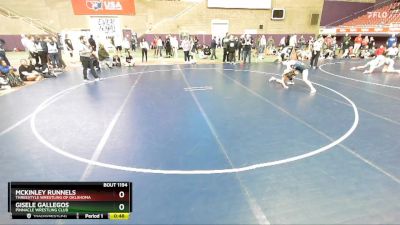 110 lbs Cons. Round 3 - McKinley Runnels, Threestyle Wrestling Of Oklahoma vs Gisele Gallegos, Pinnacle Wrestling Club