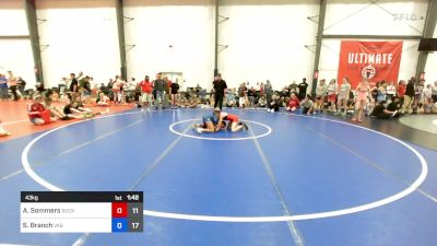 43 kg Rr Rnd 3 - Ava Sommers, Buckeye Girls National Team vs Sydney Branch, Virginia Blue