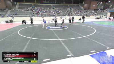 132 lbs Quarterfinal - Lauren Walton, Woodford County vs Cassidy Harrington, Fort Campbell