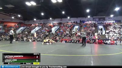 132 lbs Semifinals (8 Team) - Logan Long, Bronson HS vs Laythan Haworth, St Louis HS