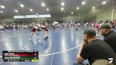 150 lbs Cons. Round 2 - Rhya Balmforth, Aviator Wrestling Club vs Adia Price, Green River Grapplers