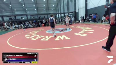 113 lbs Champ. Round 1 - Landon Salindong, CA vs Sully DeHan, WA