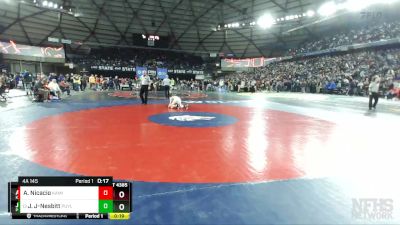 4A 145 lbs 5th Place Match - Joey Jones-Nesbitt, Puyallup vs Antonio Nicacio, Kamiakin