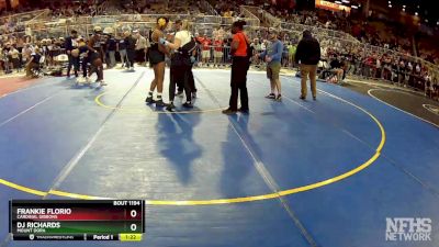 1A 145 lbs Quarterfinal - Frankie Florio, Cardinal Gibbons vs DJ Richards, Mount Dora