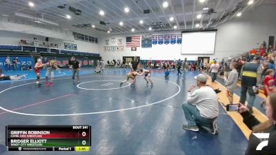 108 lbs Round 2 - Griffin Robinson, Camel Kids Wrestling vs Bridger Elliott, Windy City Wrestlers