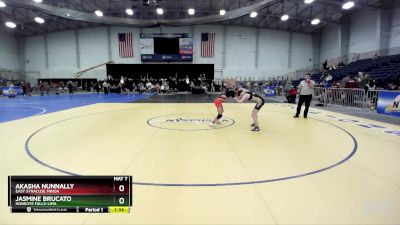 100 lbs Quarterfinal - Akasha Nunnally, East Syracuse Minoa vs Jasmine Brucato, Honeoye Falls-Lima