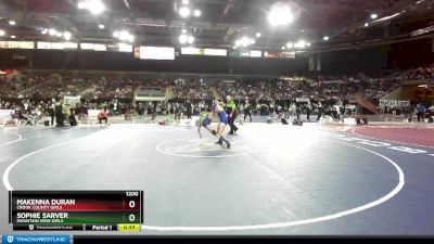 120G Cons. Semi - MaKenna Duran, Crook County Girls vs Sophie Sarver, Mountain View Girls