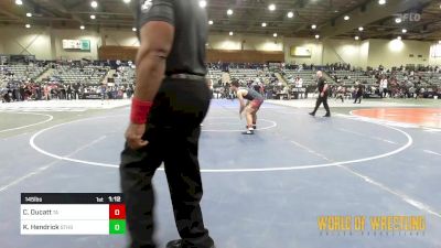 145 lbs 3rd Place - Colby Ducatt, Team Aggression vs Kash Hendrick, South Tahoe High School