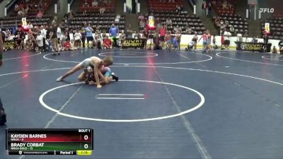 85 lbs Round 1 (6 Team) - Kayden Barnes, Ninja vs Brady Corbat, Ninja Gold